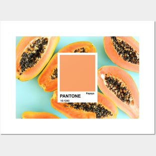 Papaya color Posters and Art